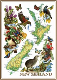 Designer tea towel vintage map