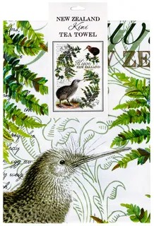Designer tea towel vintage kiwi
