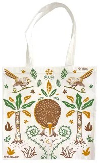 Renewable cotton bag, Kiwi & Fantails