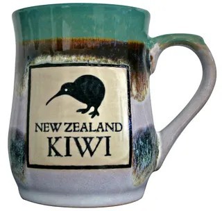 Kiwi reactive glaze mug