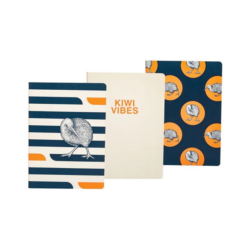 Notebook set of 3 kiwi stripes