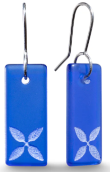 Glass Tapa Drop Earrings