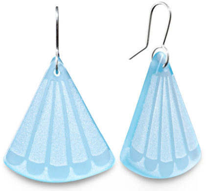 Glass Fantail Tail Earrings
