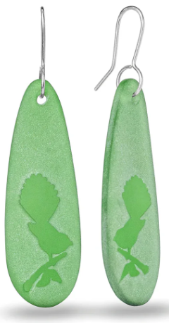 Glass Fantail Teardrop Earrings