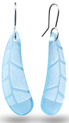 Glass Huia Feather Earrings