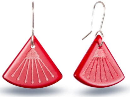 Glass Pohutukawa Earrings