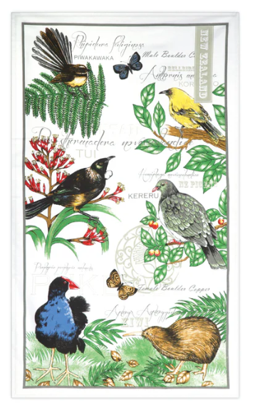 Birds of New Zealand Tea Towel
