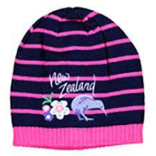 Kids Beanie - Kiwi and Flowers