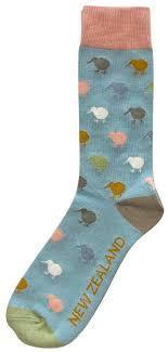 Bamboo Kiwi Socks - Blue/Pink